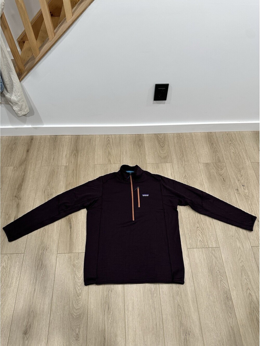 Patagonia R1 Pullover Mens XL Plum Purple 1/2 Zip Grid Fleece Polartec 40110